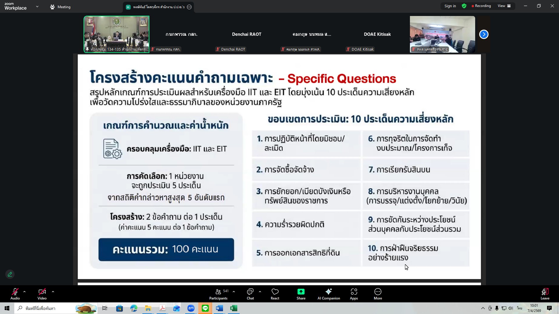 การยกระดับการประเมินองค์กรคุณธรรมและความโปร่งใสในการดำเนินงานของหน่วยงานภาครัฐ